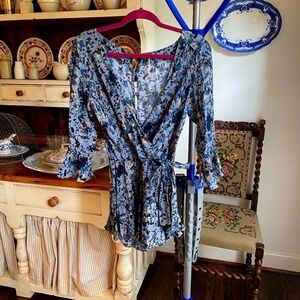 Free People All the Right Ruffles Romper Size XS
